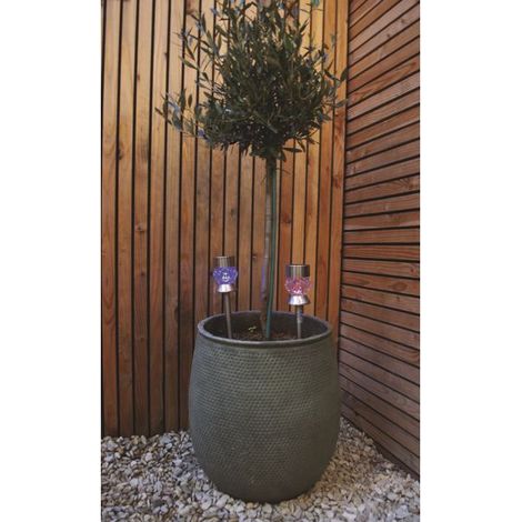 Satz mit 4 Solarlampen aus Glas
