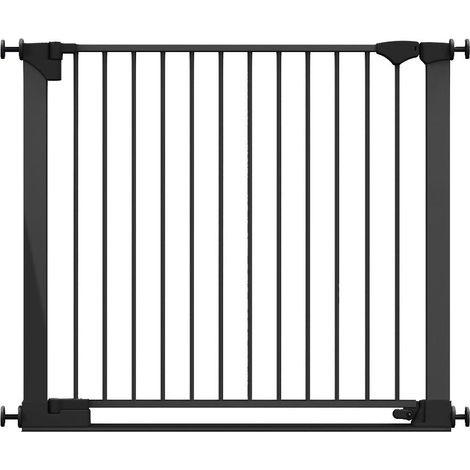 Safetots SafeStep Gate, Black, 96cm - 103cm, Extra Low Walkthough, 81cm Extra Wide Doorway, One Piece Extra Wide Baby Gate