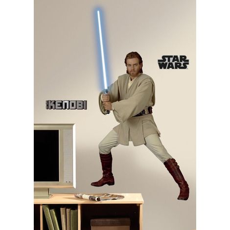 Stickers Géant Obi Wan Kenobi (Ewan Mcgregor) Star Wars (1/3)