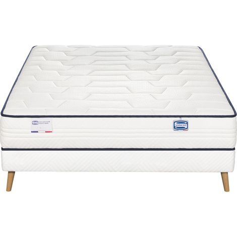 Ensemble L'INTEMPOREL, matelas ressorts ensachés 160x200, extra ferme, H24 + sommier (1/4)
