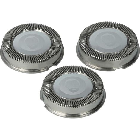 vhbw 3x Ersatz-Scherköpfe kompatibel mit Philips HQ4856, HQ486, HQ4861, HQ4865, HQ4866, HQ487, HQ4870, HQ488, HQ4885, HQ489, HQ4890, HQ5426, HQ5430, HQ5461 Elektrorasierer, Silber