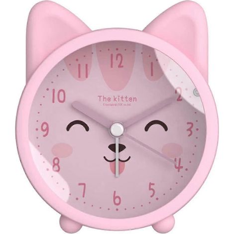 Réveil numérique pour enfants avec motif chat mignon et veilleuse