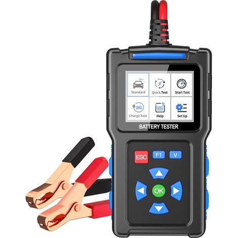 BT300 12V/24V Car Battery Tester with 2.4" TFT Display for AGM, GEL and Lead-Acid Batteries (1/3)
