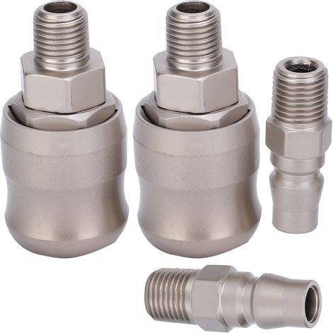 2 jeux de connecteurs pneumatiques à connexion rapide, antidéflagrants et autobloquants de type C pour marteau-piqueur SM+PM20 (1/5)