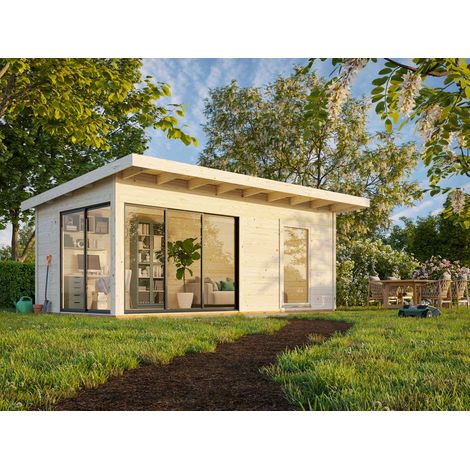 Abri de jardin Palmako Andrea B Naturel , 44 mm Épaisseur paroi 639 x 402 cm (1/4)