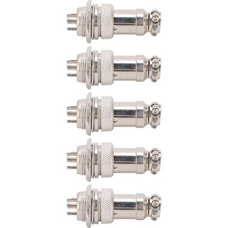 connecteur aéronautique (mâle/femelle) pour la distribution de câbles, l'alimentation, le châssis, les connexions métalliques, GX16, 16 mm, 450 V, 6 broches (1/5)