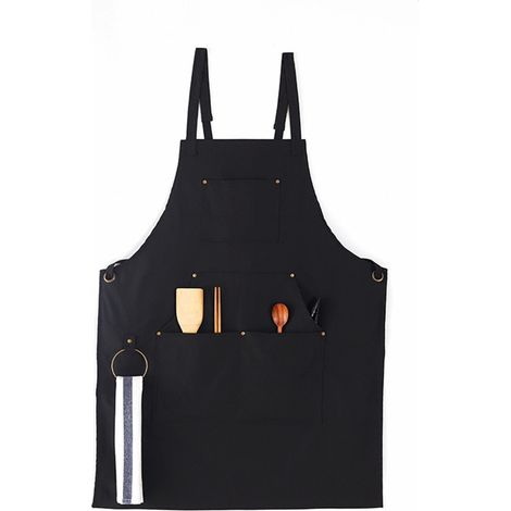 Tablier de barbecue ajustable et imperméable avec plusieurs poches, tablier de cuisine (1/5)