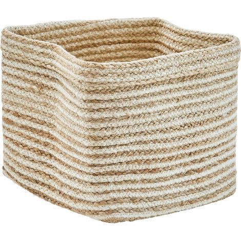 Panier de rangement Tito en jute 30x30cm - Atmosphera créateur d'intérieur (1/3)