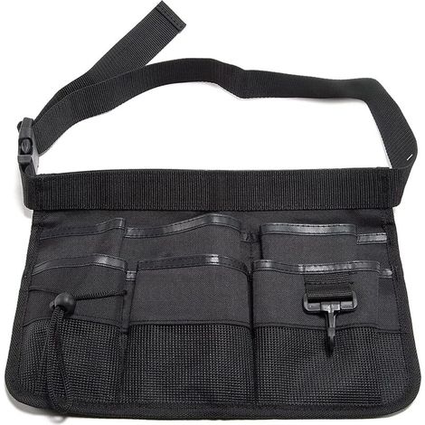 Ceinture porte-outils unisexe pratique, Ceinture d'outils de travail avec 7 poches, Ceinture de menuisier, Noir