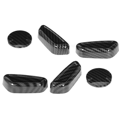 6-teiliges Set Sitzverstellknopf-Abdeckungen in Carbonfaser-Optik, passend für Ford F-150 2015-2020