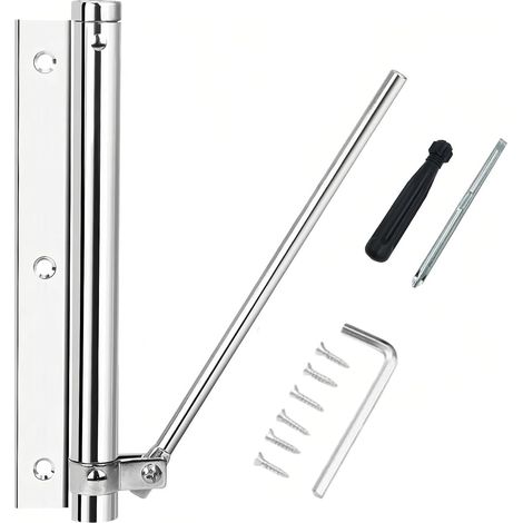 Automatic Door Closer Stainless Steel, Adjustable Spring Mechanism Door Closer, Automatic Door Lock, Adjustable Closer Doors for Home, Office, Indoor and Outdoor Doors (1/5)