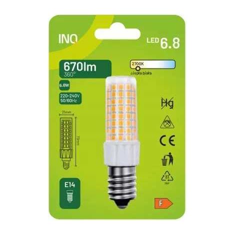 Lampada LED E14 6.8W 720lm 2700K con riflettore INQ (1/3)