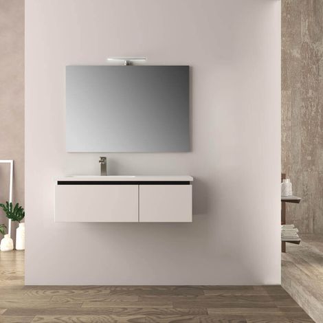 Mobile bagno 100 cm bianco lucido Mono Slide (1/4)