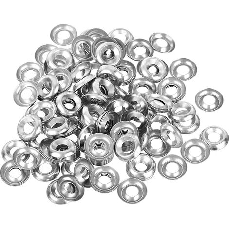 304 Stainless Steel Bowl Washer, 300 Pieces Countersunk Finish Washers for Bolt Screw (1/5)