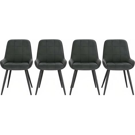 GagaLot de 4 chaises de salle à manger, chaises de cuisine fonctionnelles avec assise rembourrée, style moderne (1/5)