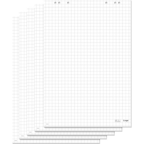 Sigel MU165 Bloc de feuilles pour paperboard Nombre de pages: 100 quadrillée 68 cm x 98 cm blanc