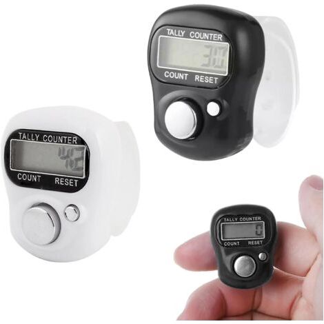 BUNTHAUS Lot de 2 Compteur, Compteur Manuel, Compteur Digital, Compteur Clicker, Compteur Numérique, Compteur Electronique, Compteur électronique, Compteur Numeration, Compte Rangs, Compte Rang Tricot (1/5)