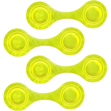 Lot de 4 Réflecteurs Magnétiques Clips Réfléchissants Haute Visibilité, Accessoire Sécurité Nuit Reflechissant pour Vêtements Sac à Dos Jogging Vélo Poussette, Bande Reflechissante Enfant Adulte (1/5)