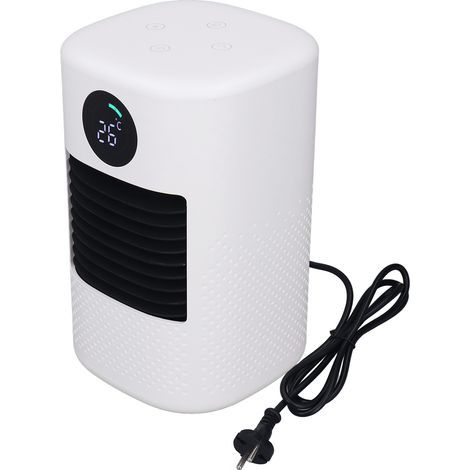 Tragbarer Mini-PTC-Keramikheizkörper (weiß) – LED-Tischheizkörper für Schlafzimmer, Zuhause, Büro – 220 V EU (1/5)
