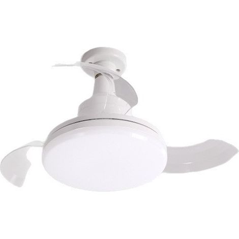 Ventilateur de Plafond Invisible avec Lumière, 46 cm, Abat-jour Blanc Lait, Ventilateur Intelligent Silencieux pour Salon, Salle à Manger, Chambre