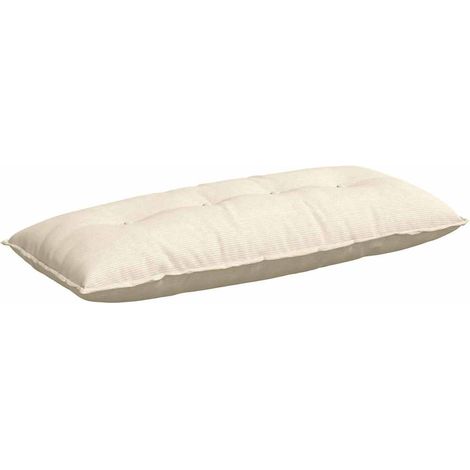 Back Pillow Cream 120 x 50 cm Corduroy Fabric vidaXL