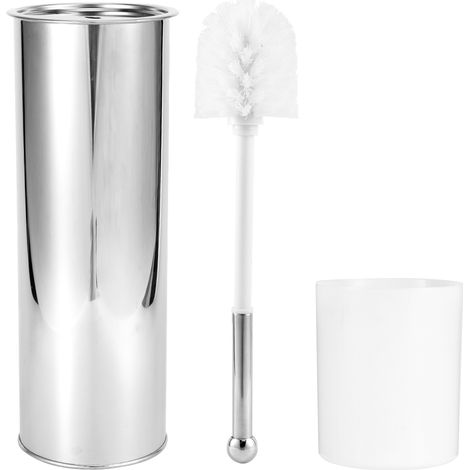 Lot de 2 brosses de toilette en acier inoxydable, kit de nettoyage pour salle de bain, accessoire ménager (1/5)