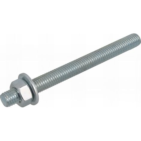 10 Tiges pour Scellement Chimique 5,8 acier Zn - diamètre 10 mm - Longueur 130 mm - Diamètre 10 mm