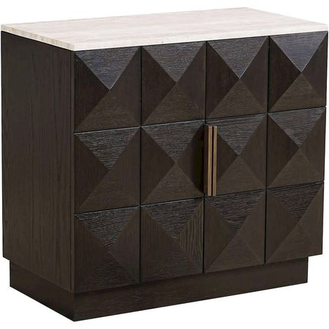 Buffet élégant Claremont 2 portes - Chêne foncé (1/5)