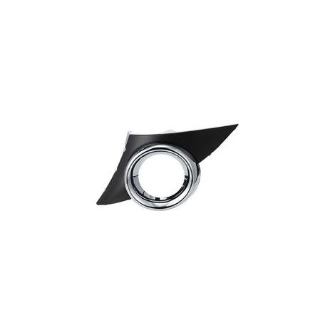 Cubierta cromada para faro antiniebla delantero izquierdo, marco y rejilla, accesorios para Peugeot 207 Sport 2006-2009 (negro y plata) - Crezuo