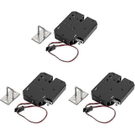 3 serrures électromagnétiques 12 V 2 A, force de maintien de 150 kg/330 lb, sécurité intégrée, commande de porte électromagnétique S (1/5)