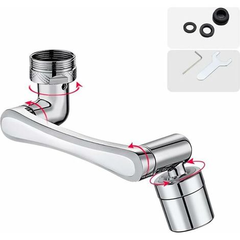 Aeratore per rubinetto girevole a 1440°, aeratore girevole, aeratore per rubinetto da cucina, diffusore di estensione universale con 2 modalità di spruzzo, adattatore per rubinetto lavello, per bagni