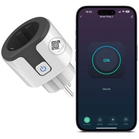 Prise connectée 20A WiFi – Compatible Alexa et Google Home – Programmable avec mesure de consommation d'énergie – Commande vocale à distance (1/5)