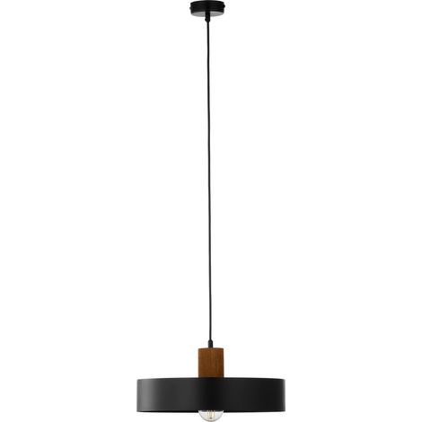 Suspension scandinave noire et bois RIF WOOD Sigma Lighting 1xE27 15W (1/5)