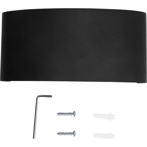 Lampadaire mural LED 6W aluminium noir double flux pour décoration intérieure/extérieure AC85‑265V (1/5)