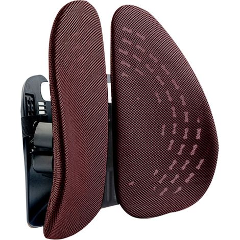 Soutien lombaire dorsal ergonomique réglable en maille respirante, coussin de dossier relaxant marron pour bureau et voiture (1/5)