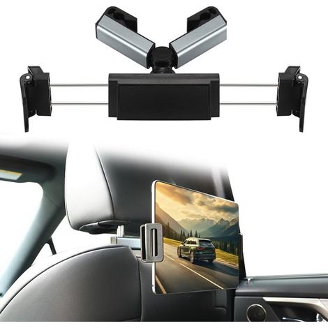 Soporte para tablet y iPad para montar en el reposacabezas del coche，accesorio portátil para el asiento trasero (1/5)