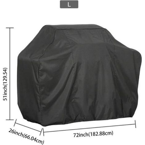 Waterproof, durable, dust-resistant barbecue cover, perfect for outdoor use. (1/4)