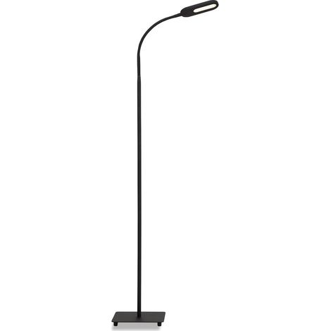 BRILONER OFFICE STEP LED Stehlampe, CCT Farbtemperatursteuerung, Schwenkbar, Dimmbar, Touchfunktion, schwarz, 21 x 21 x 128 cm