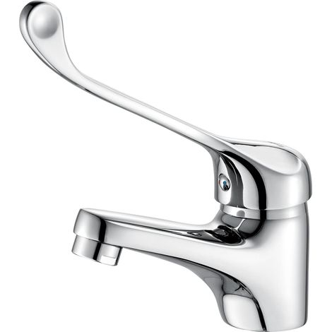 Robinet Mitigeur pour Lavabo Chromé à Levier Long (1/5)