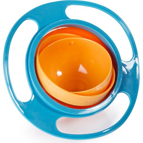 Bol Gyroscopique Anti-Renversement - Rotation 360° - Couvercle Inclus - Pour Enfants - 1 Pièce (1/5)