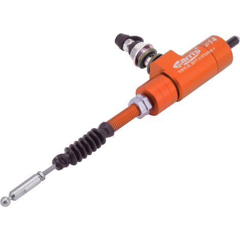 GOOFIT orangefarbener CNC-Hydraulik-Kupplungsgeberzylinder, linke Bremspumpe für Motorräder, Direkt-Zug-Pumpe, kompatibel mit Straßen- und Geländemotorrädern – Universelle Modifikation (1/4)