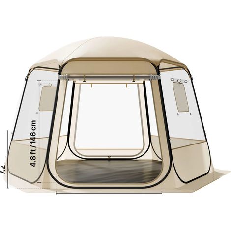 Tenda a bolla, impermeabile, resistente ai raggi UV, 33,5 x 3,1 metri. (1/2)