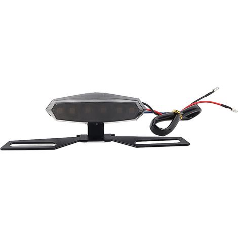 Feu de plaque d'immatriculation de moto, feu de freinage arrière LED lentille fumée super brillante 12V pour Dirt Bike ATV. (1/5)