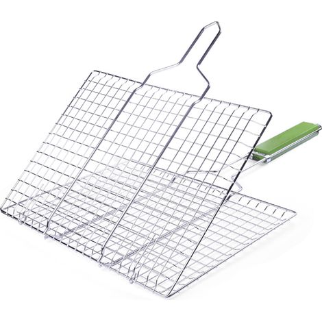 Panier à griller antiadhésif pour barbecue, ustensiles de barbecue robustes, panier à griller pour viandes, poissons, légumes et steaks (1/5)