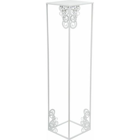 Support à fleurs moderne sur pied 80 cm blanc (1/5)