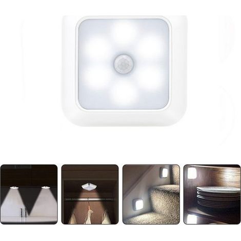 LED-Nachtlicht, Schrankleuchten, Körpersensorlicht, verwendet für Flure/Schränke/Nachttisch, Weiß, Weißes Licht, KINSI (1/5)