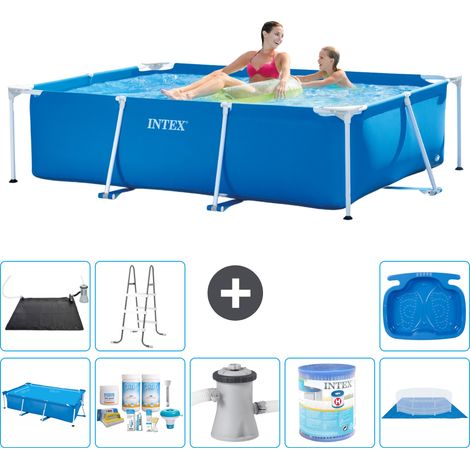 Intex Piscine Tubulaire Rectangulaire - 220x150x60 cm - 9-pièces S40056 (1/5)