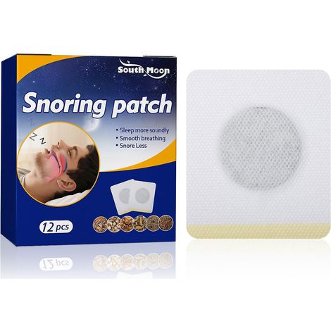 Patchs anti-ronflement South Moon, lot de 12, ingrédients à base de plantes, soulage les ronflements, respiration fluide, anti-ronflement non invasif. (1/5)