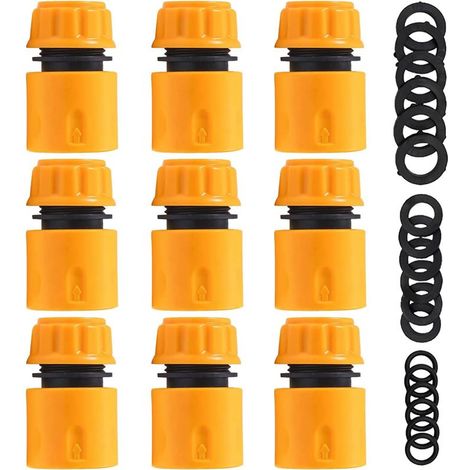 pièces Embout tuyau arrosage 13mm (1/2") et 15mm (5/8") - Raccord Rapide pour Le début du Tuyau, Raccord de Tuyau de Jardin, Accessoires pour Relier Le Tuyau de Jardin (1/5)