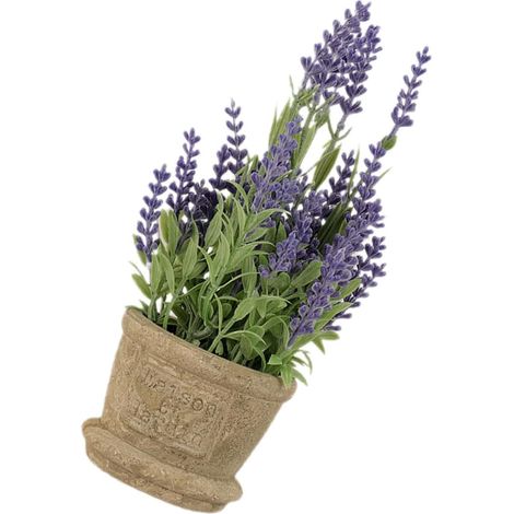 Bonsaï de Lavande en Pot Artificiel Pourpre en Pâte à Papier et Plastique, Facile à Nettoyer, sans Entretien, Décoration Végétale Artificielle pour Maison et Jardin (1/5)